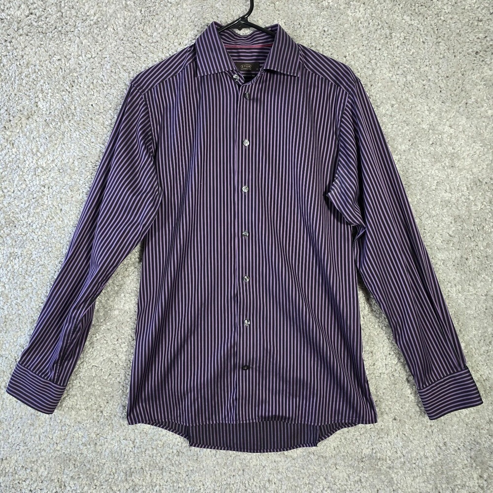 Eton Mens Contemporary Striped Dress Shirt Size 15.5 Tailored Office‎ Classic
